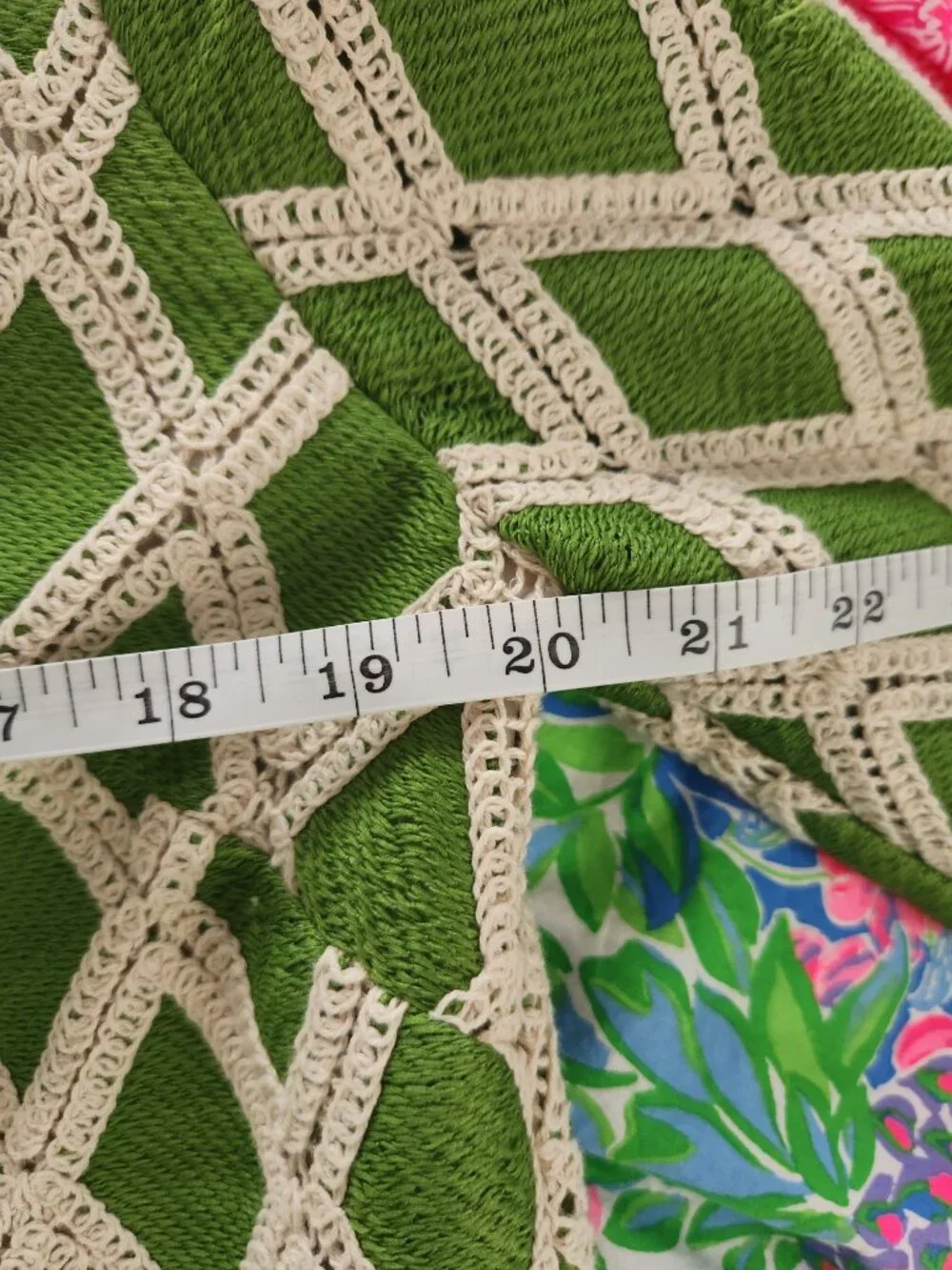 Tuckernuck Collier Dress Green Crochet Size Medium - Picture 4 of 7